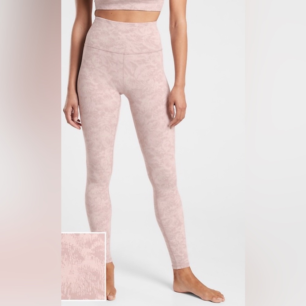 Athleta Frosted Floral, Iceland Pink Leggings, Womens size small